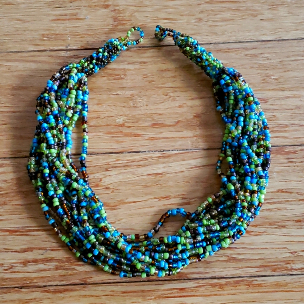 Blue Beaded Necklace